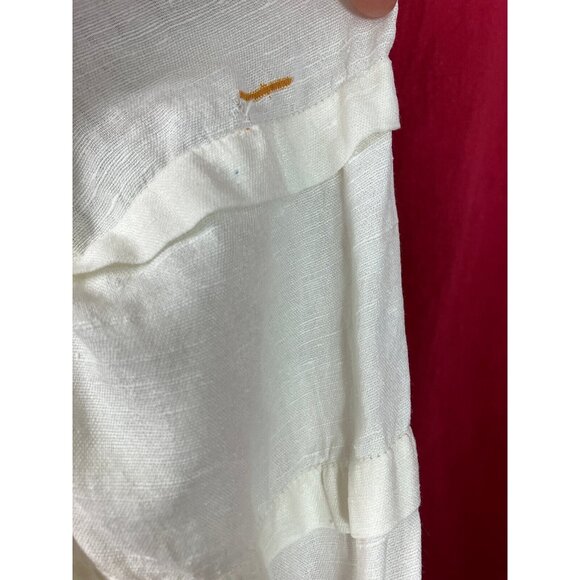 Tall C 1908 Fancy Lace Linen Dress Summer Edwardian Bell Sleeve - Picture 8 of 12